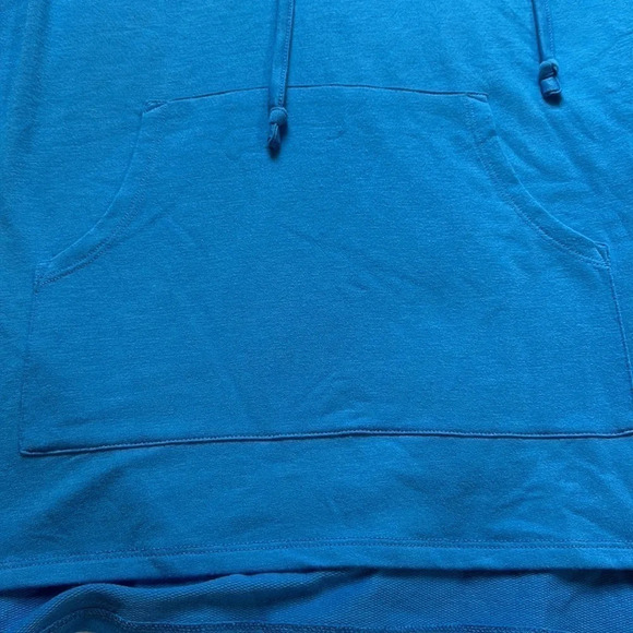 Soft Surroundings blue tunic hoodie size XS front pocket - Picture 3 of 8